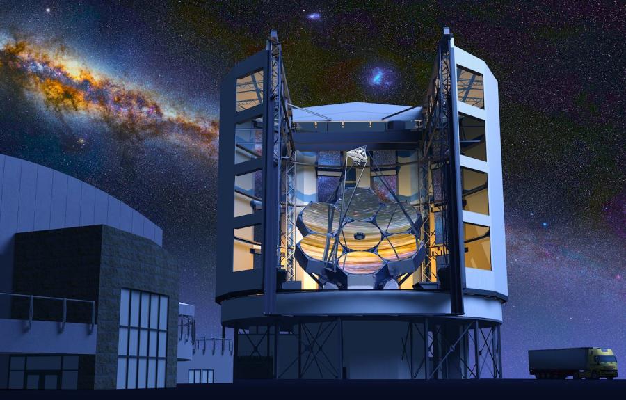 Artist rendering of the Magellan telescope