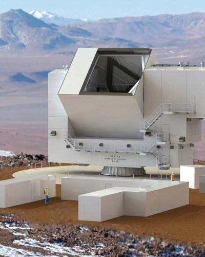 Rendering of the site for the Fred Young Submillimeter Telescope