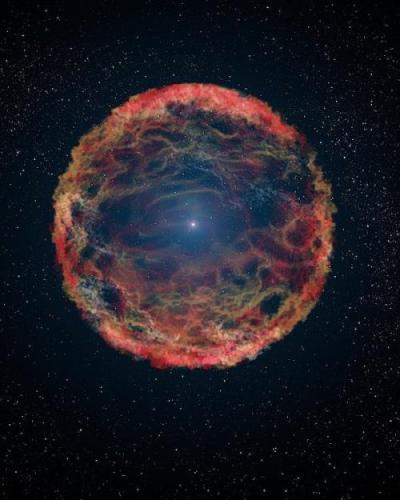 Artist's impression of supernova